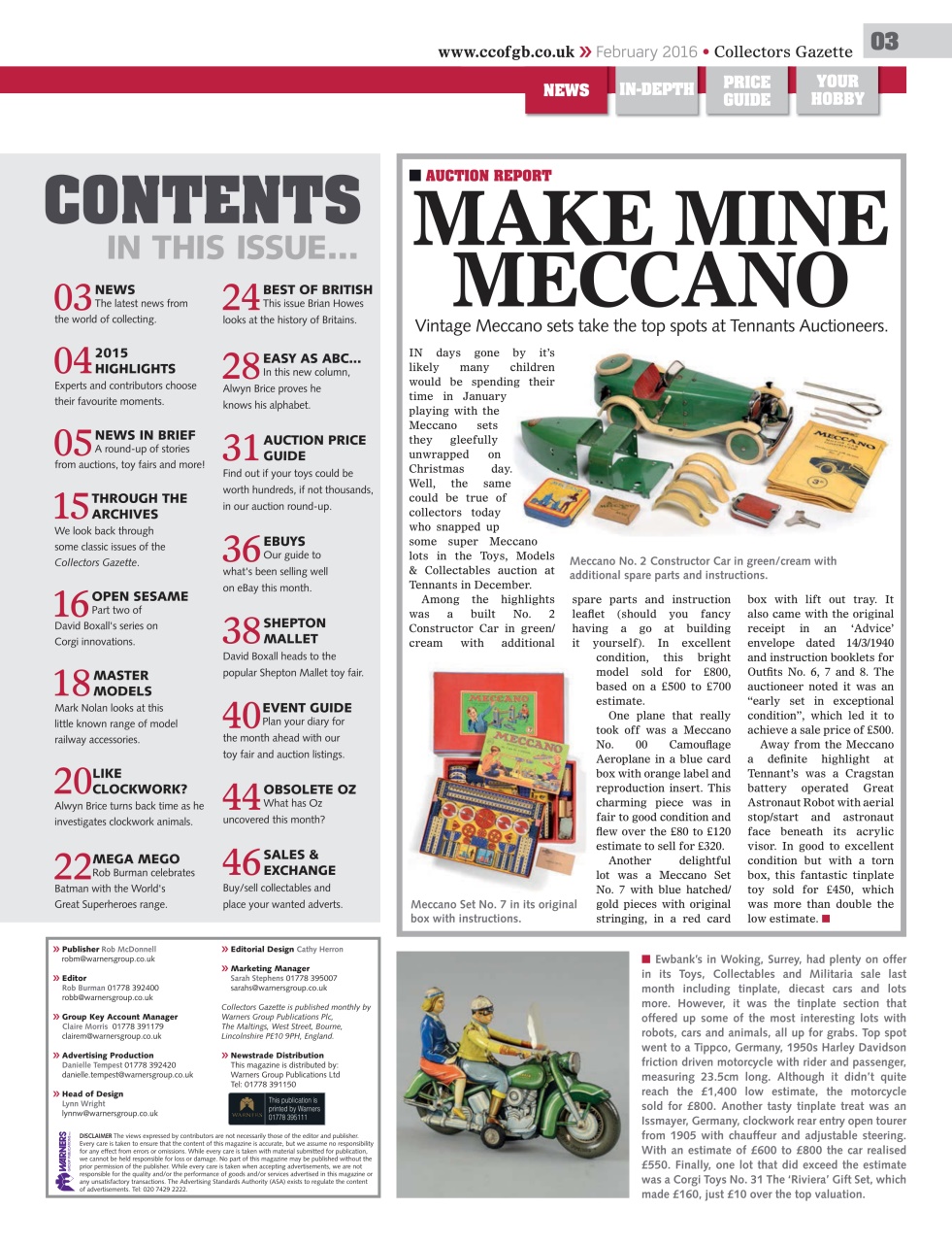 Collectors Gazette Preview Pages