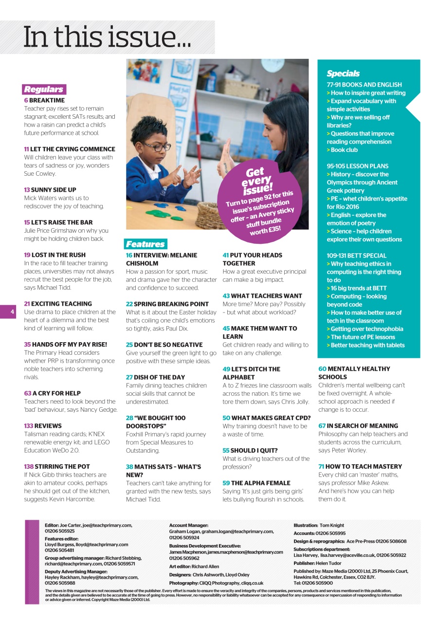 Teach Primary Preview Pages