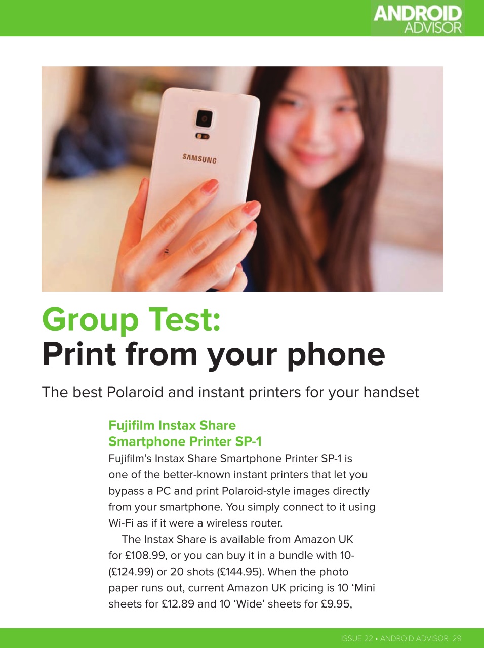 Android Advisor Preview Pages