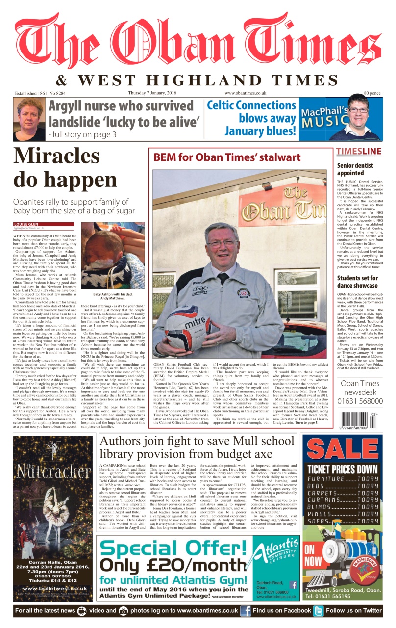 The Oban Times & Lochaber Times Preview Pages