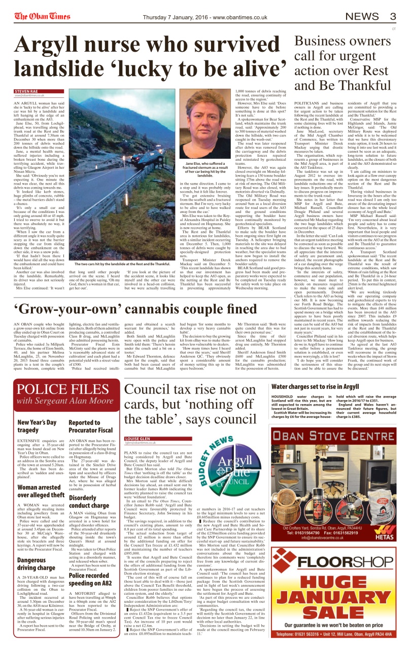 The Oban Times & Lochaber Times Preview Pages