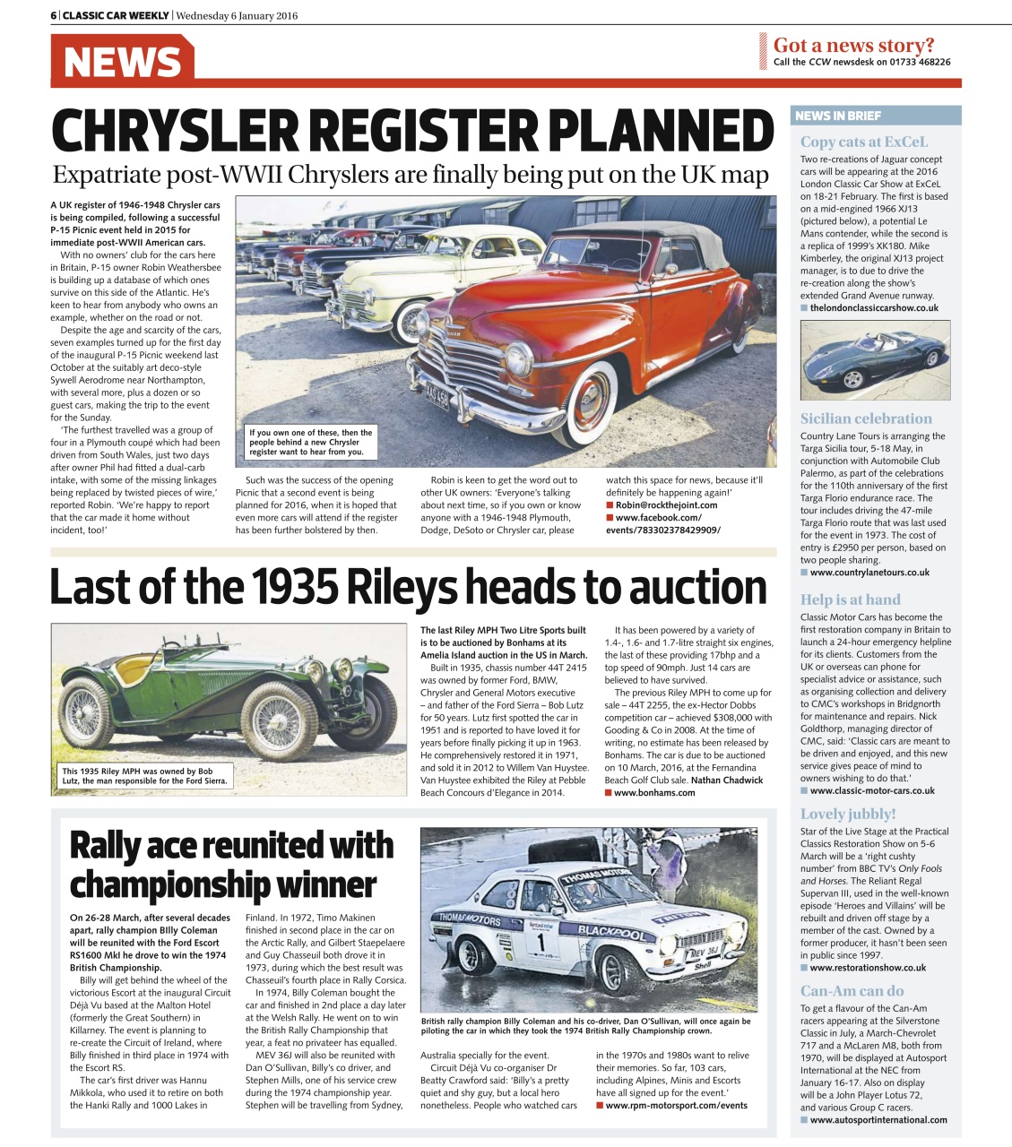 Classic Car Weekly Preview Pages