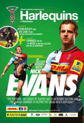 Harlequins issue Harlequins v Saracens