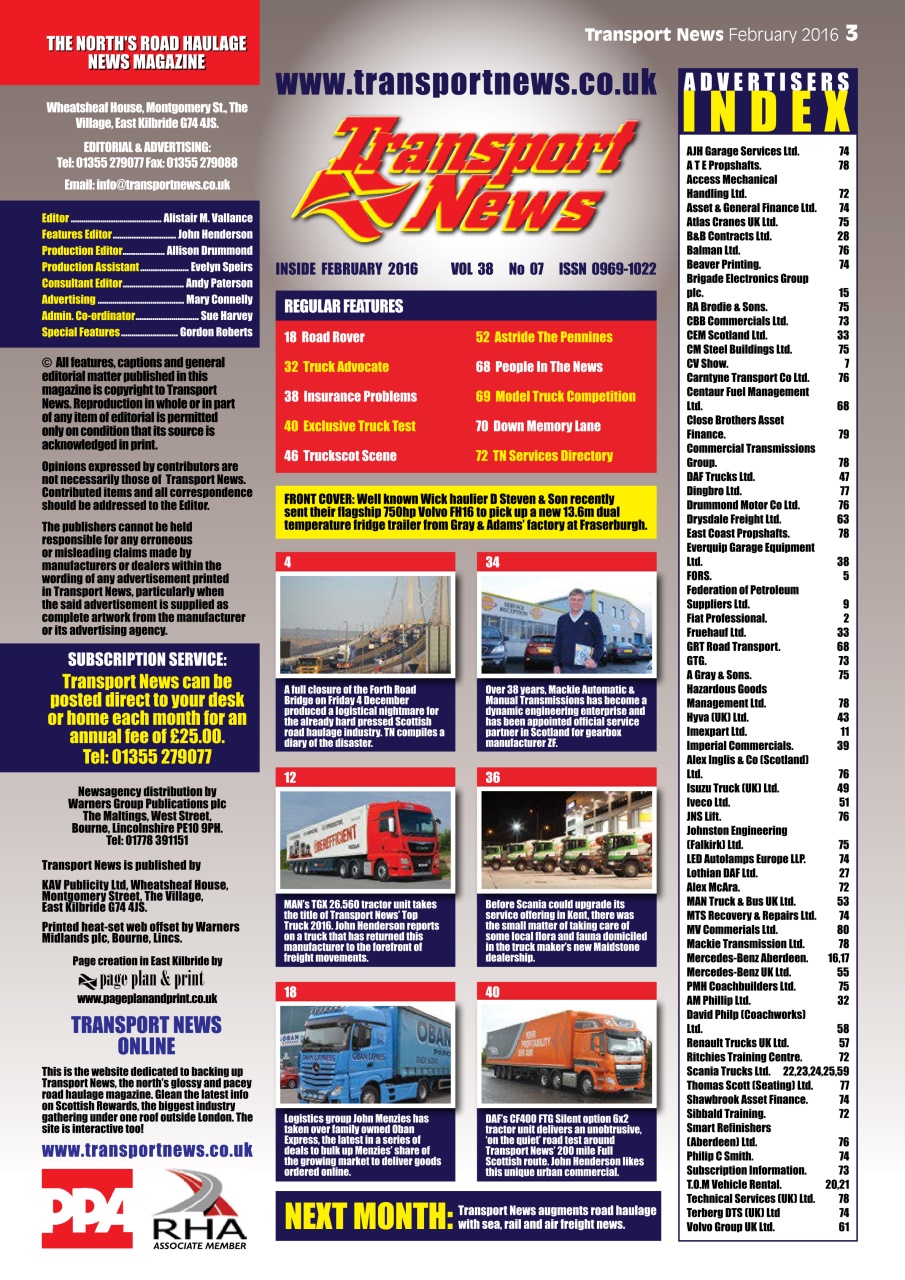 Transport News Preview Pages