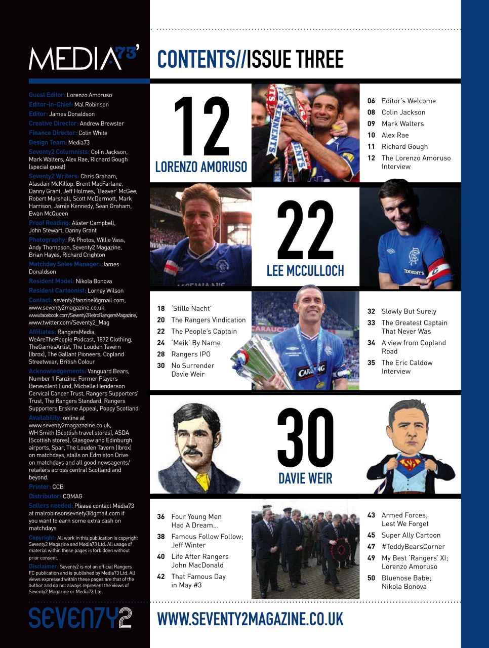 Seventy 2 Magazine Preview Pages