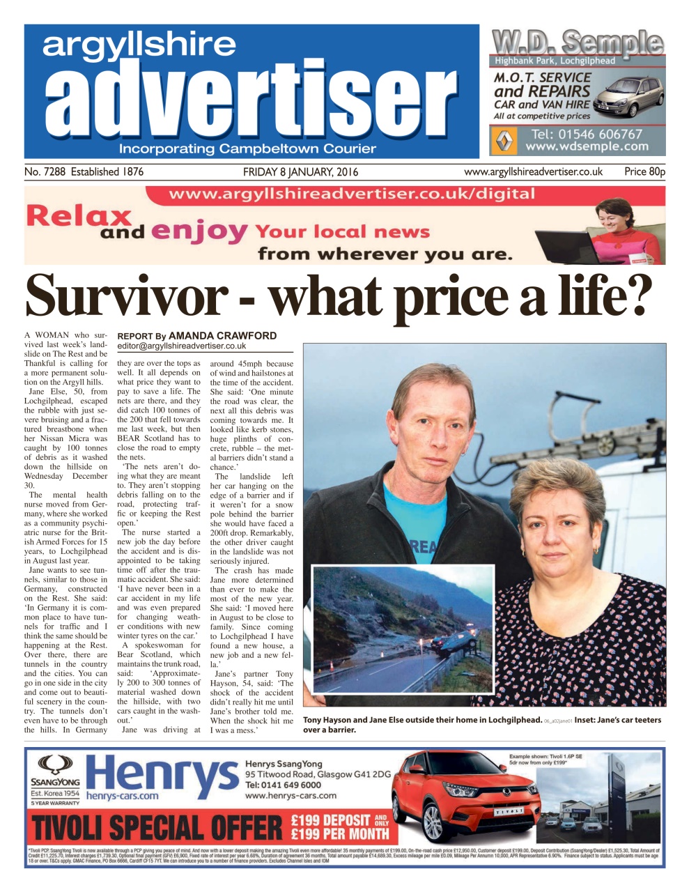 Argyllshire Advertiser Preview Pages