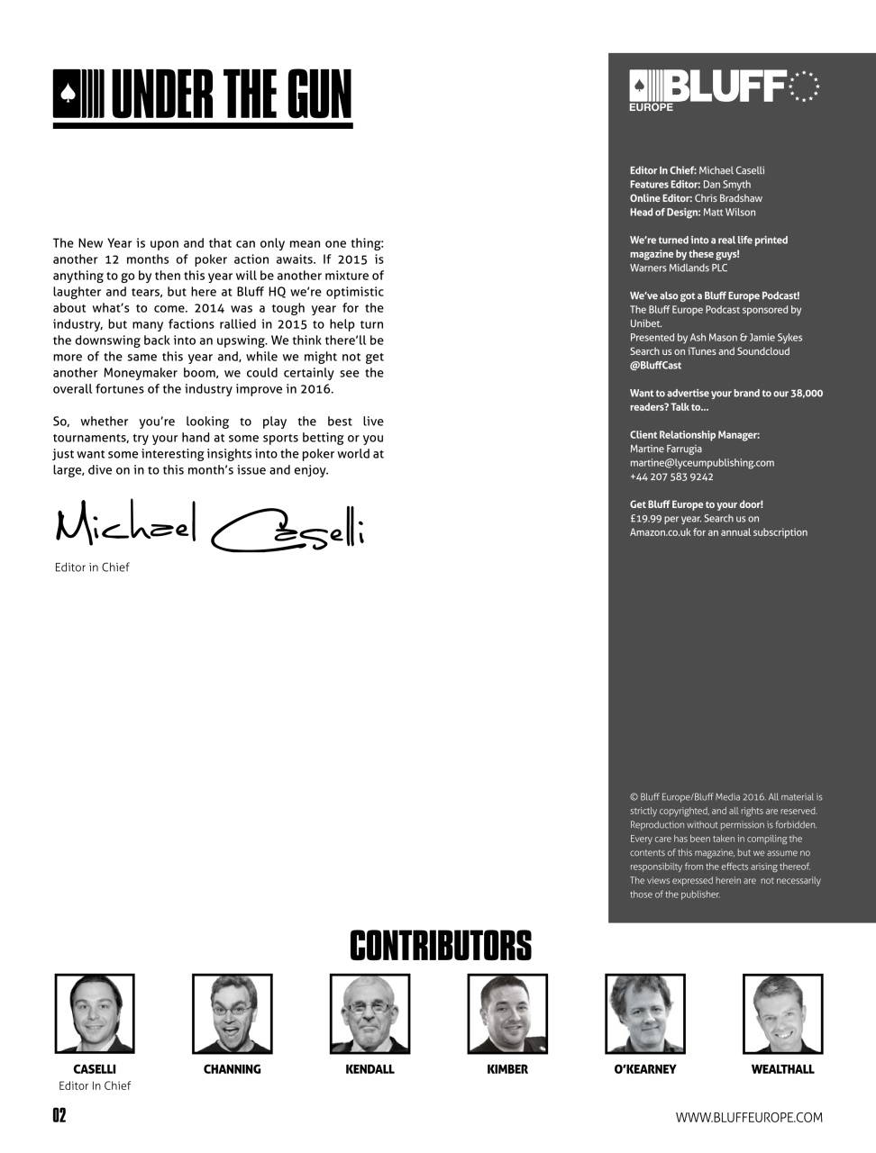 Bluff Europe Preview Pages