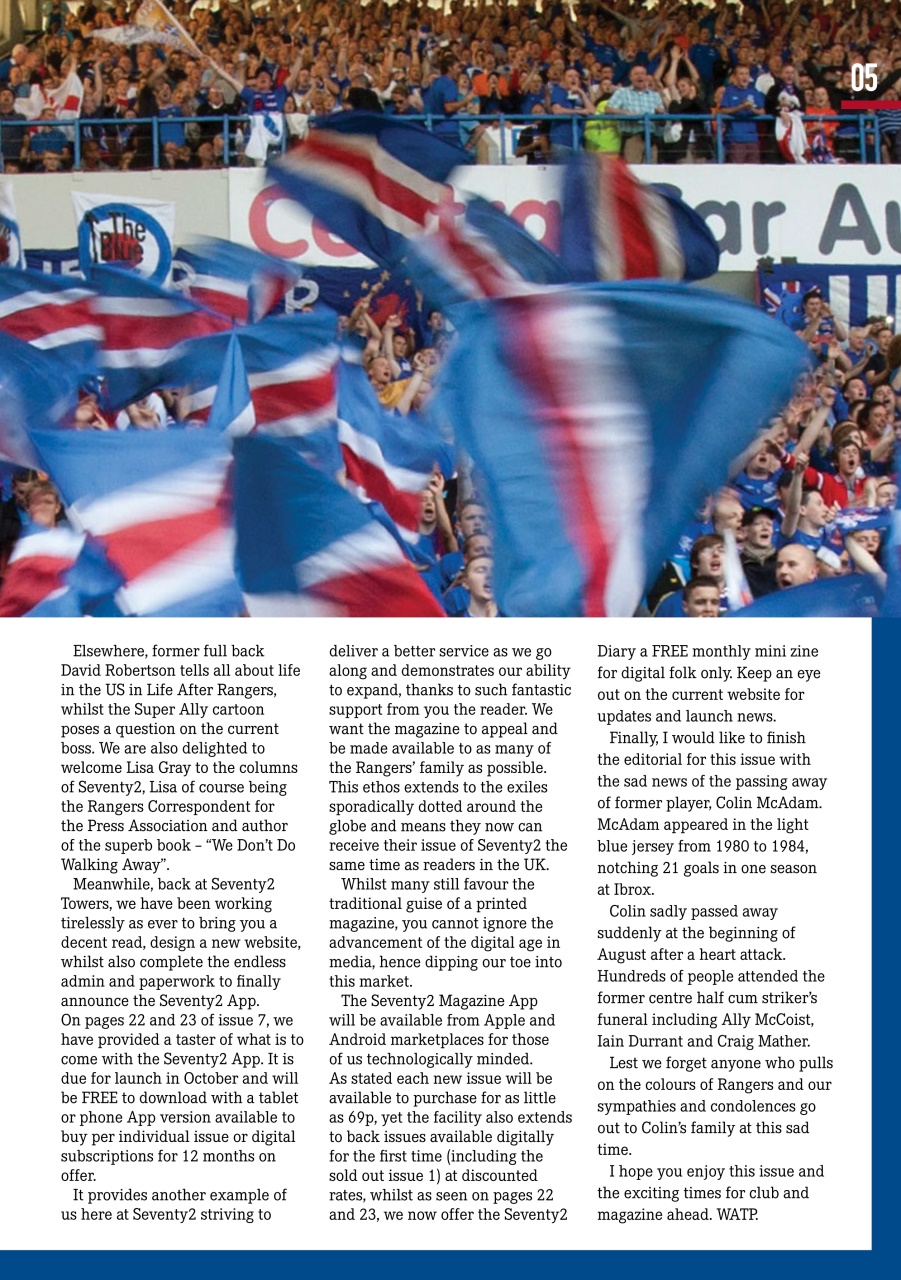 Seventy 2 Magazine Preview Pages