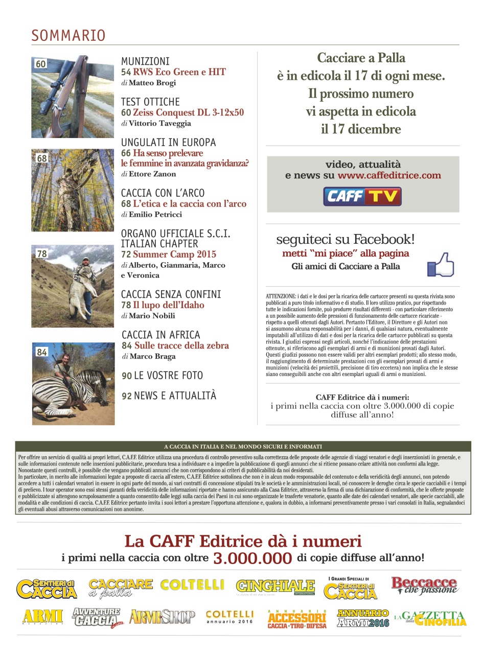 Caccia Magazine Preview Pages