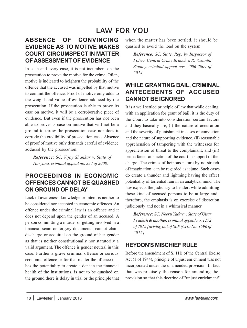 Lawteller – A Legal Awareness Magazine Preview Pages