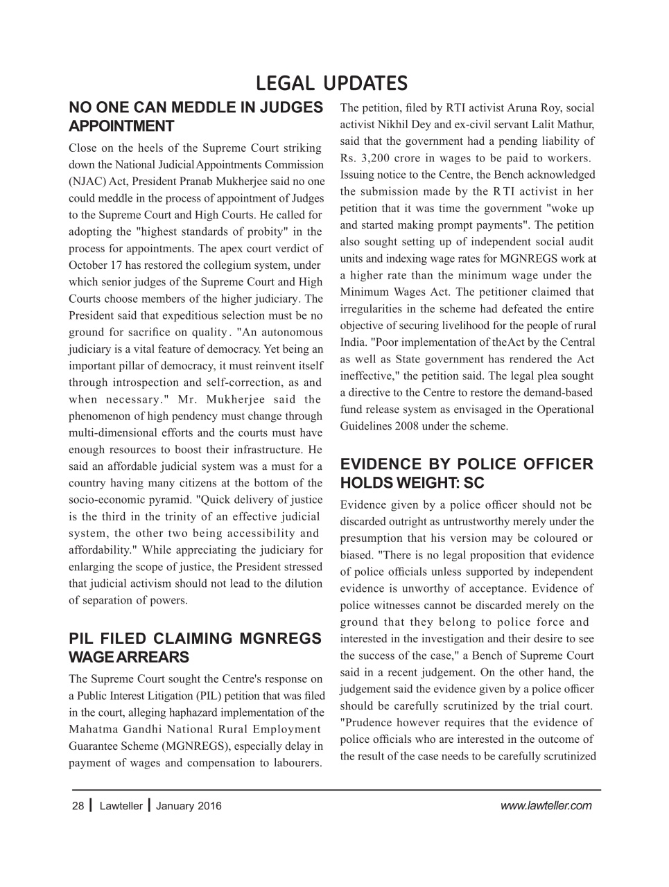 Lawteller – A Legal Awareness Magazine Preview Pages