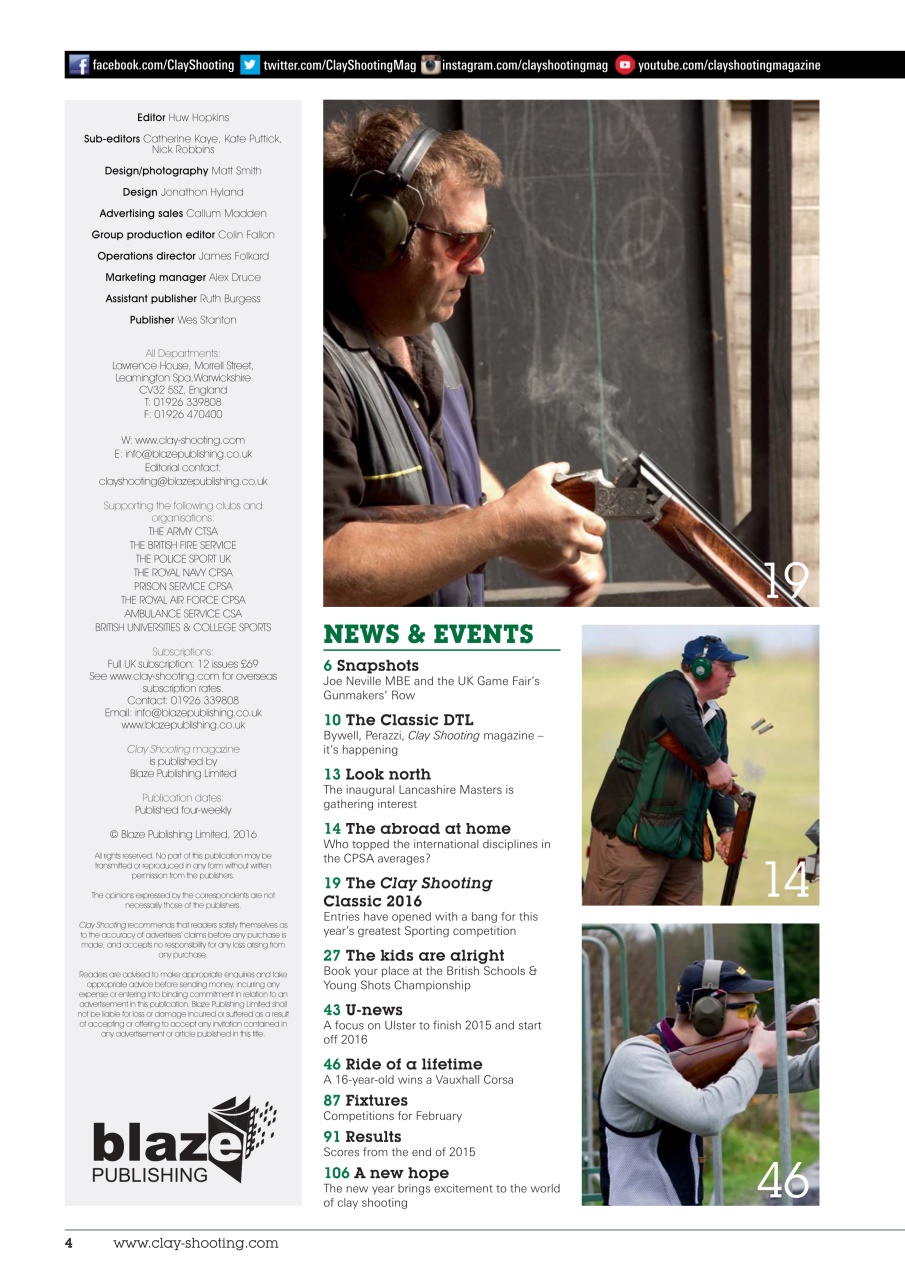 Clay Shooting Preview Pages