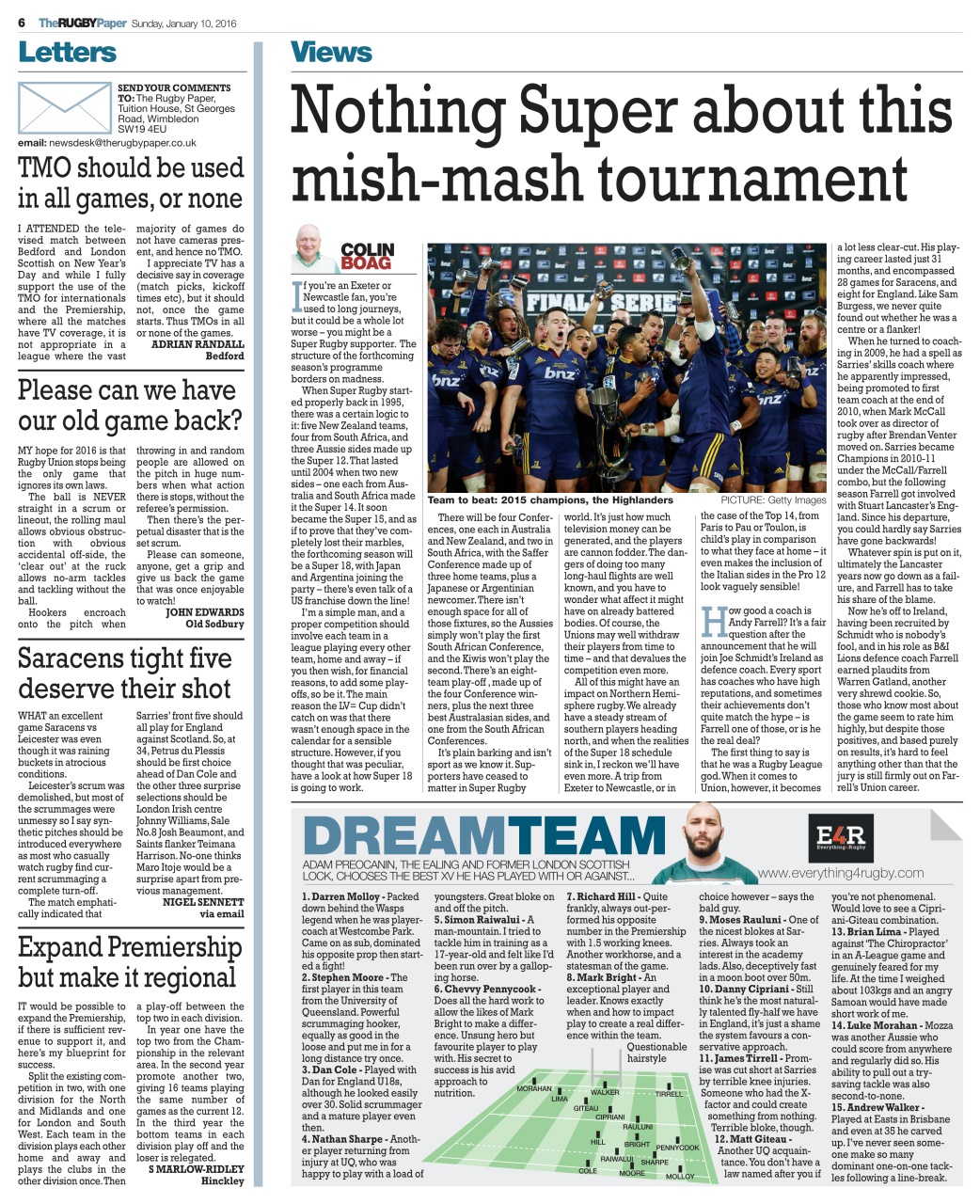 The Rugby Paper Preview Pages