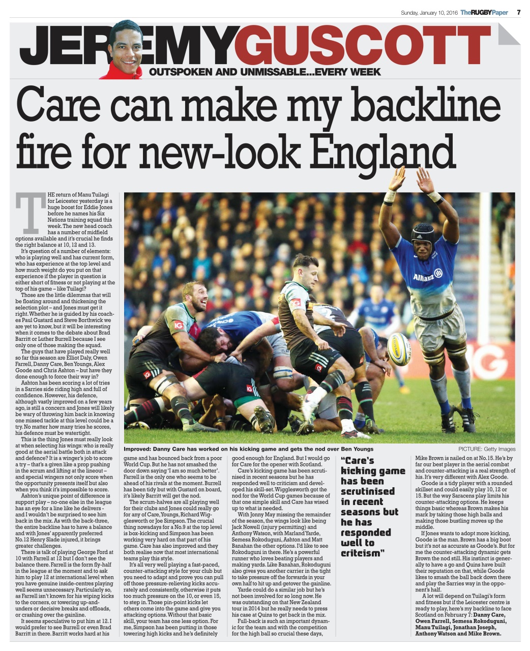 The Rugby Paper Preview Pages