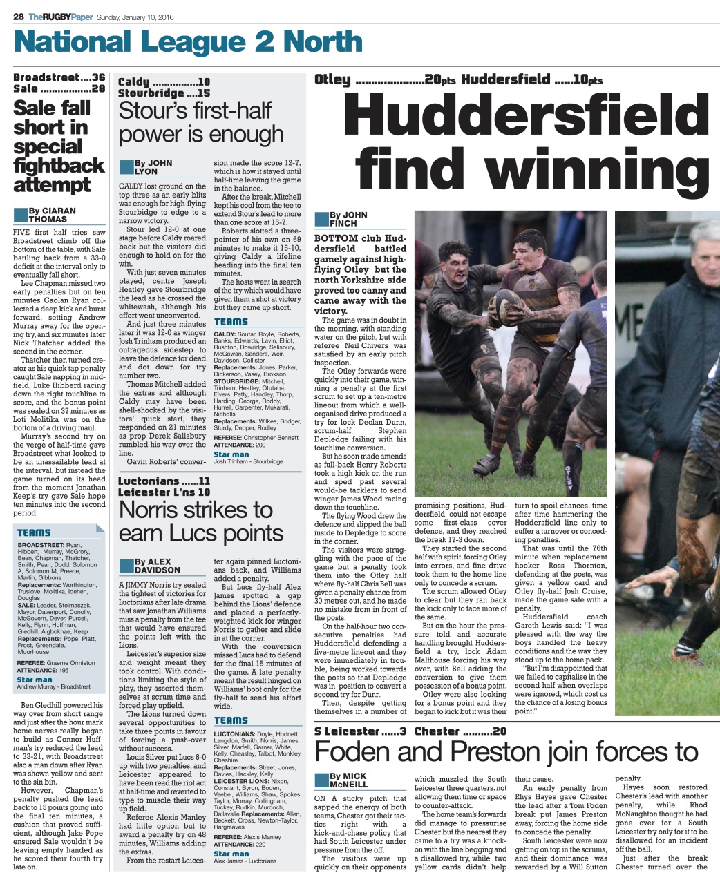 The Rugby Paper Preview Pages