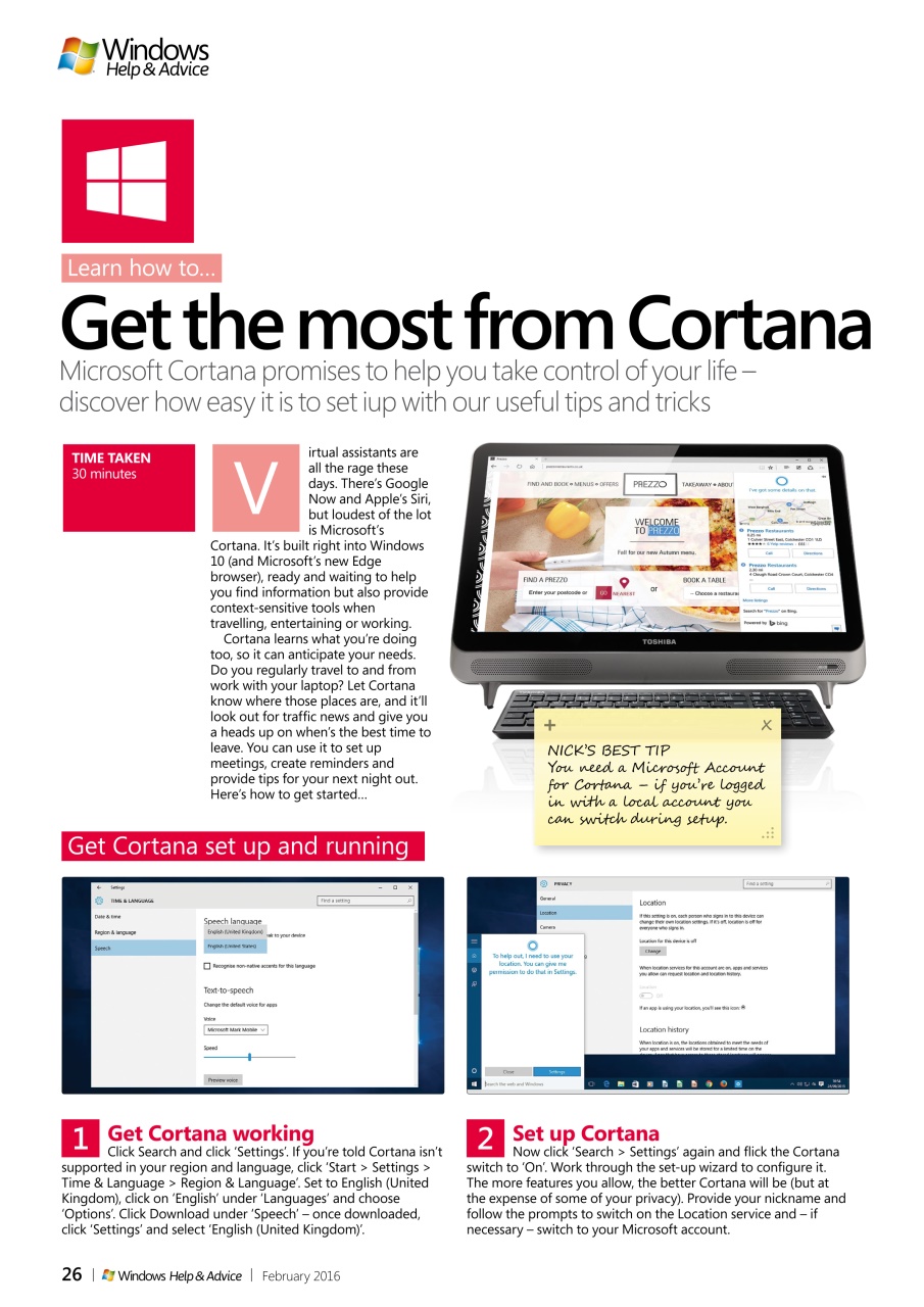 Windows Help & Advice Preview Pages