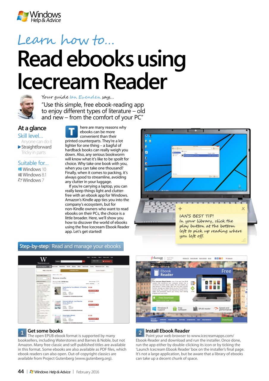 Windows Help & Advice Preview Pages