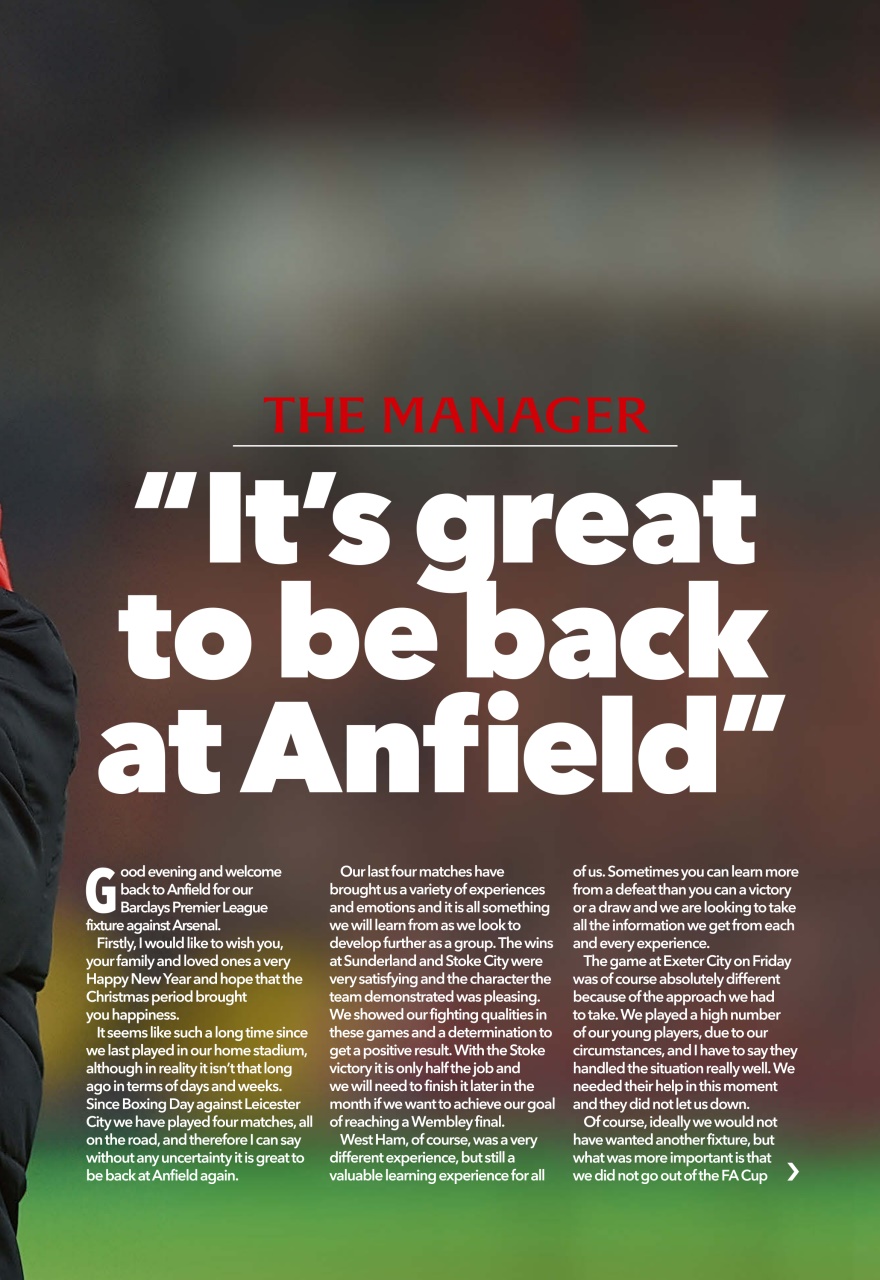 Liverpool FC Programmes Preview Pages
