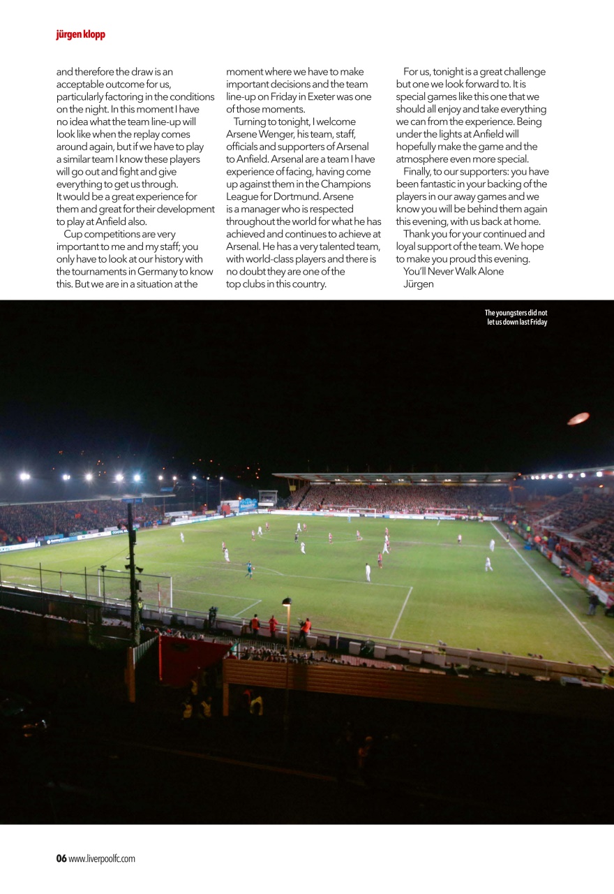 Liverpool FC Programmes Preview Pages