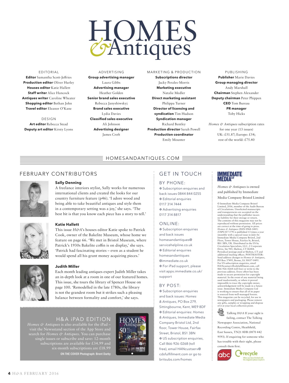 Homes & Antiques Magazine Preview Pages