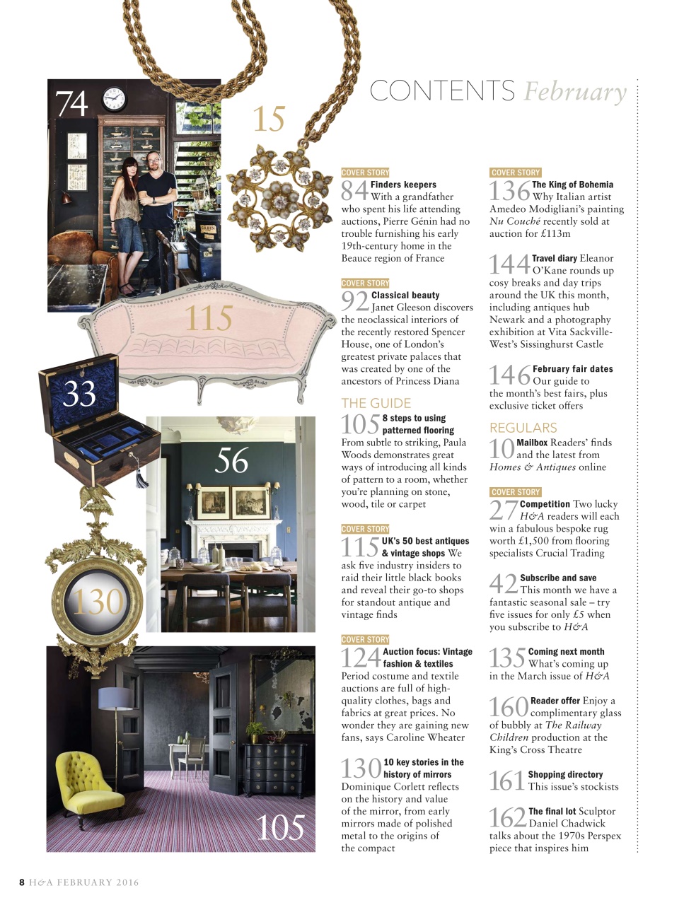 Homes & Antiques Magazine Preview Pages