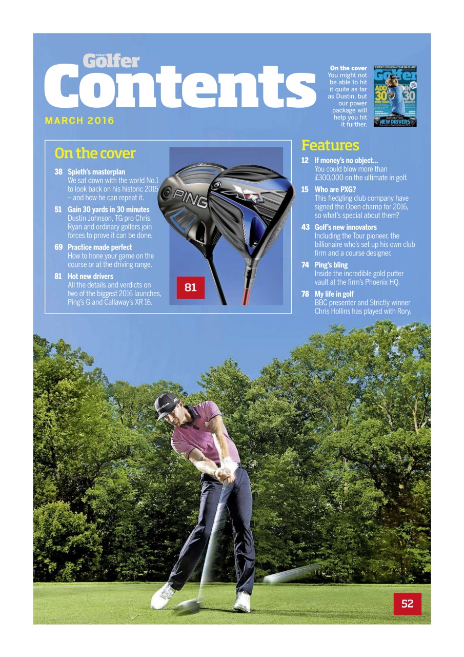 Today's Golfer Preview Pages