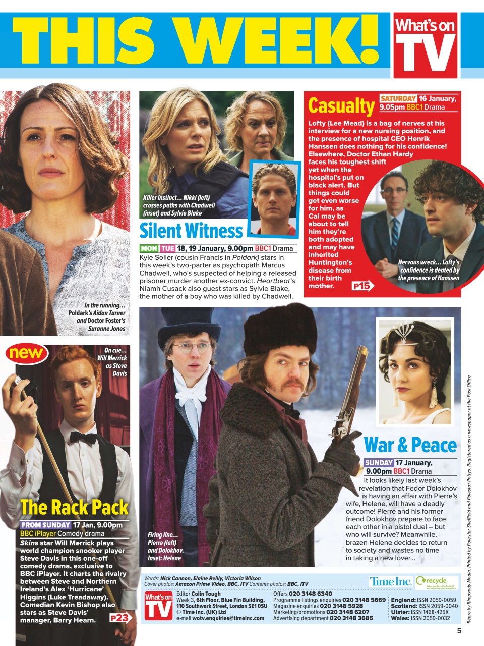 What's on TV Preview Pages