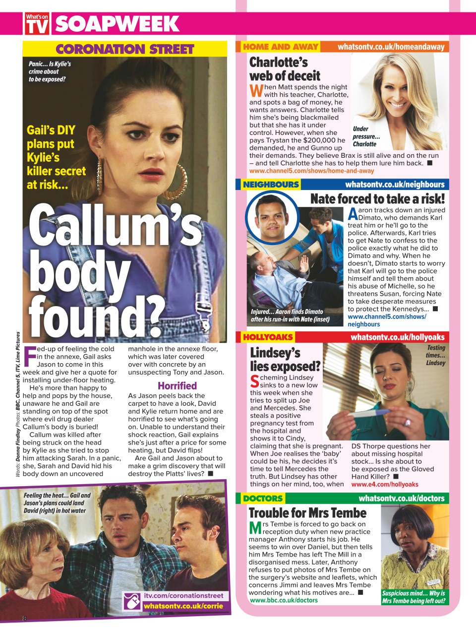 What's on TV Preview Pages