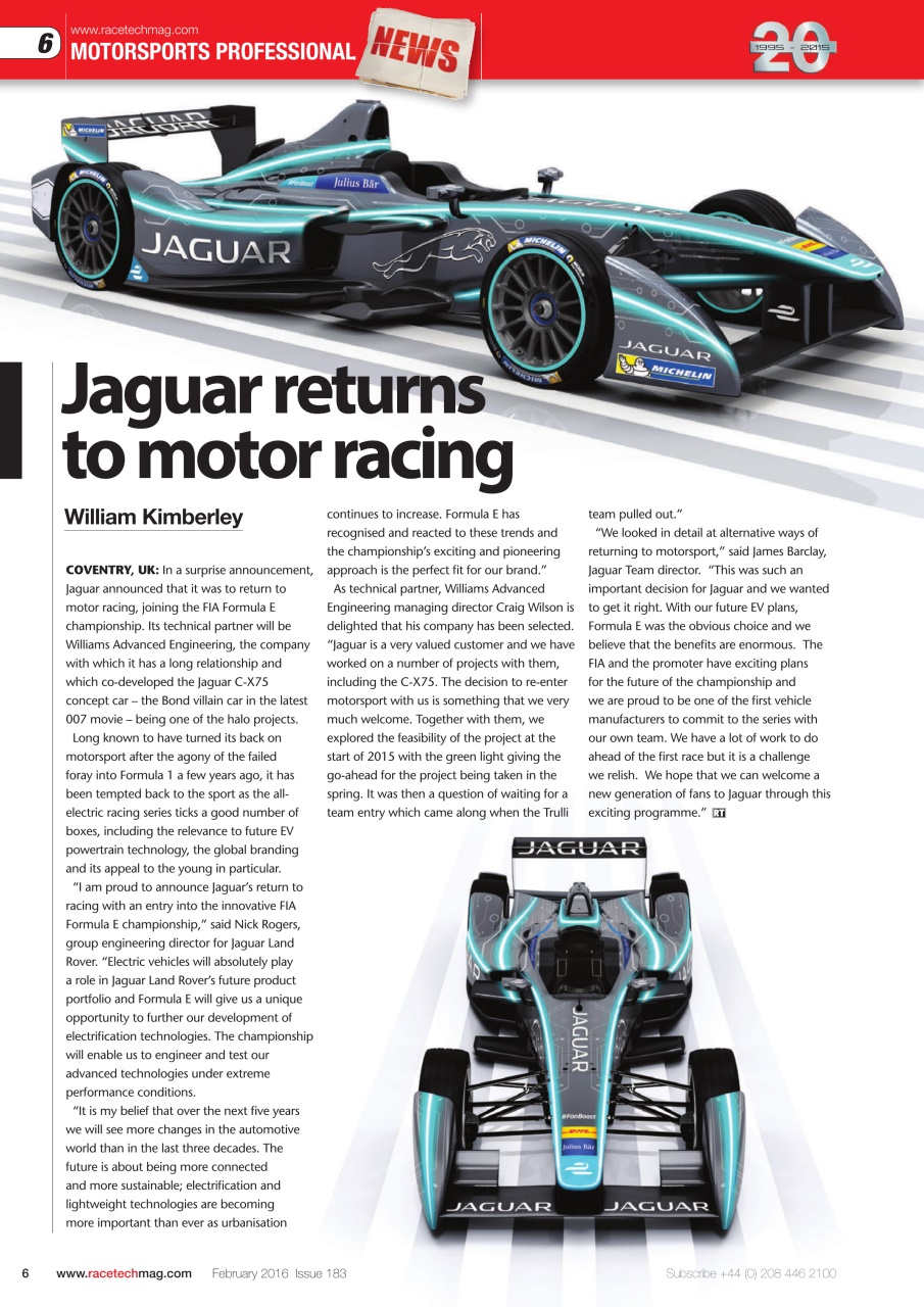 Race Tech Preview Pages