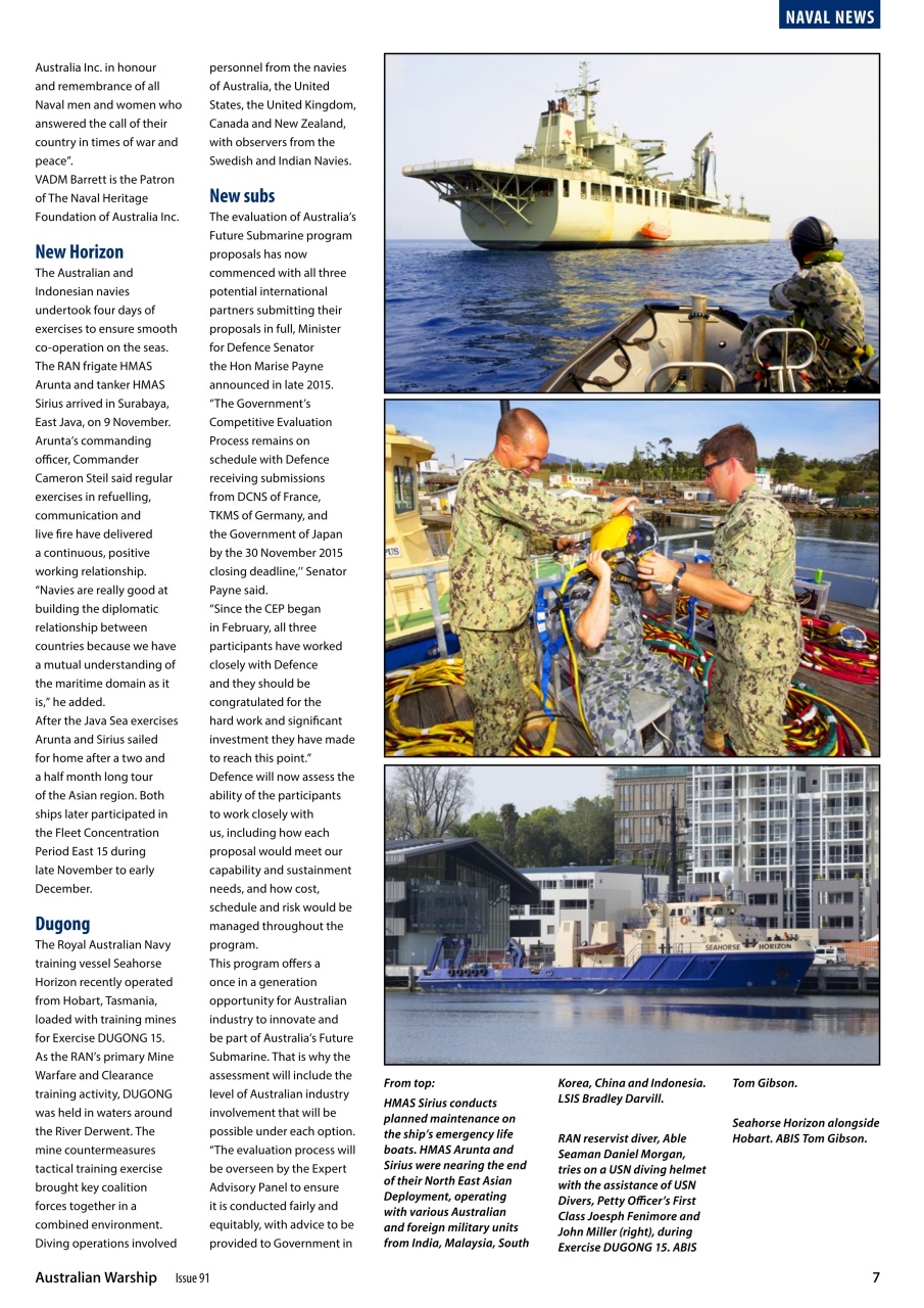 Australian Warship Preview Pages