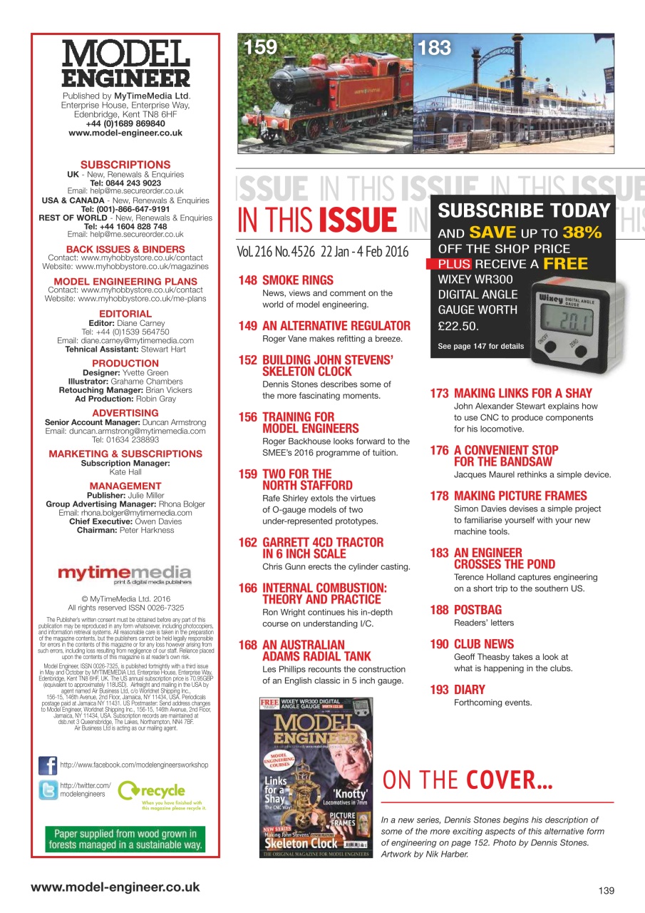 Model Engineer Preview Pages