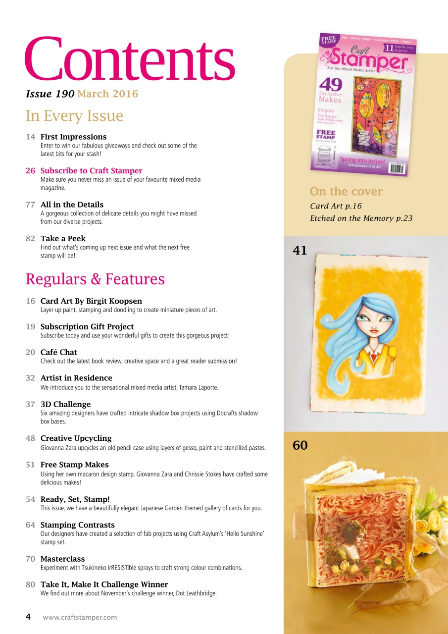 Craft Stamper Preview Pages