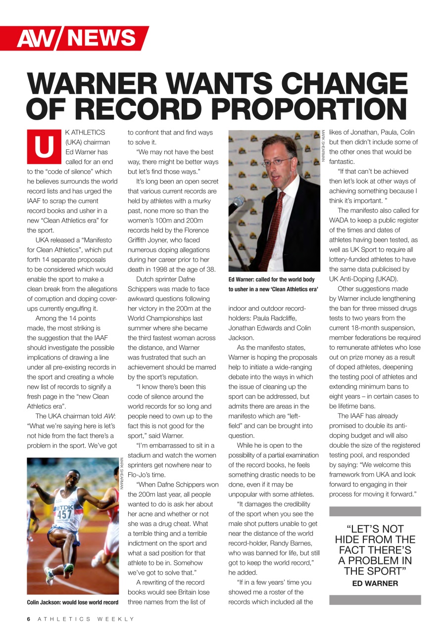 AW – Athletics Weekly Magazine Preview Pages