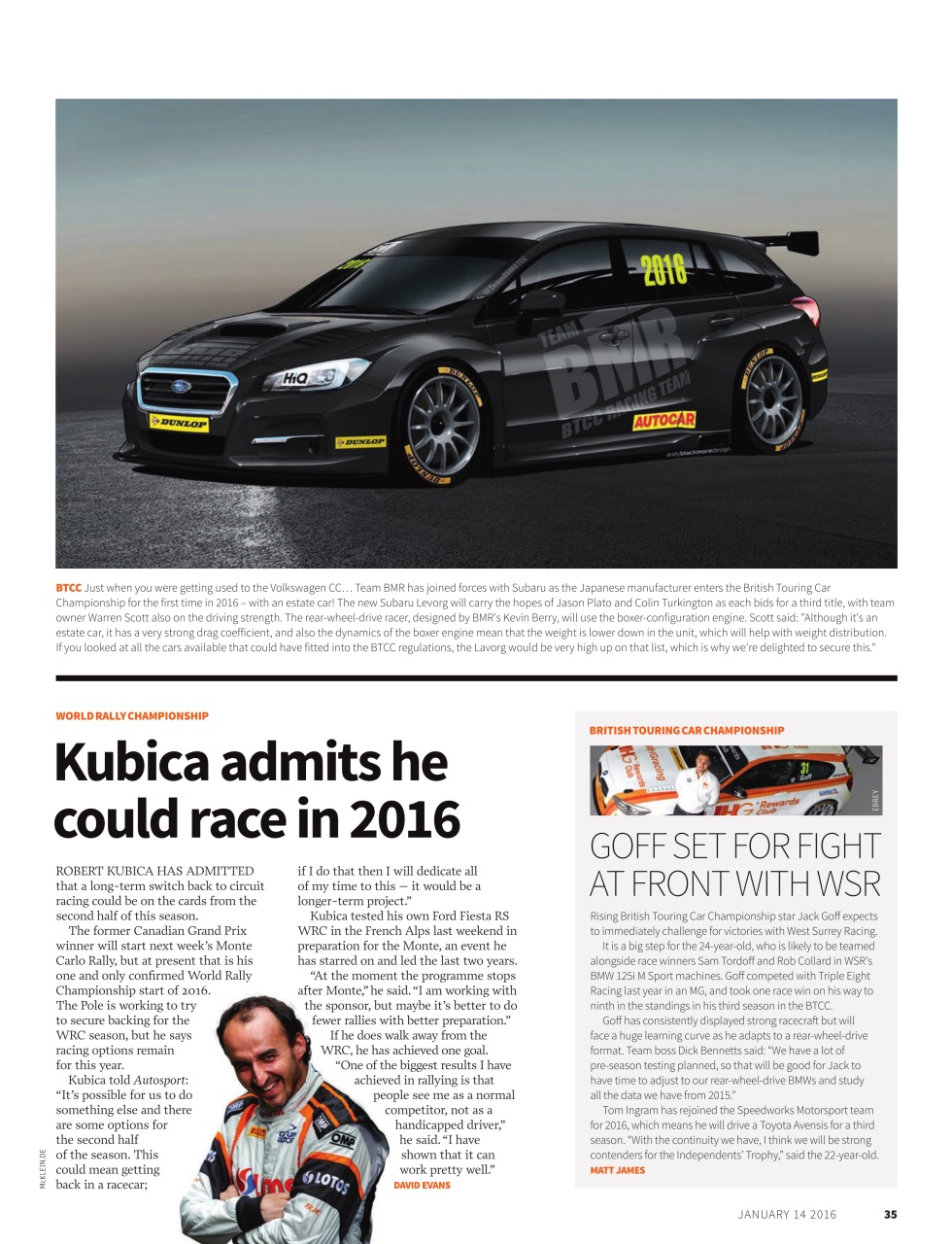 Autosport Preview Pages