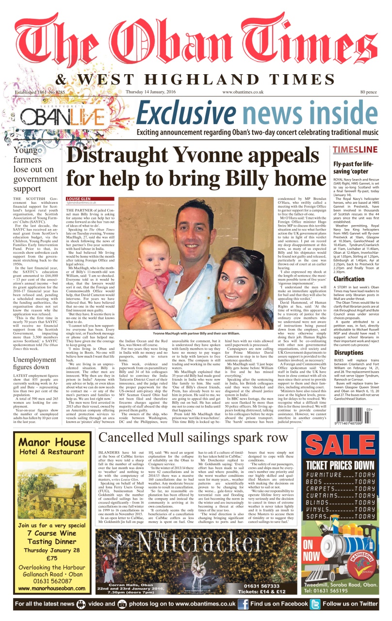 The Oban Times & Lochaber Times Preview Pages