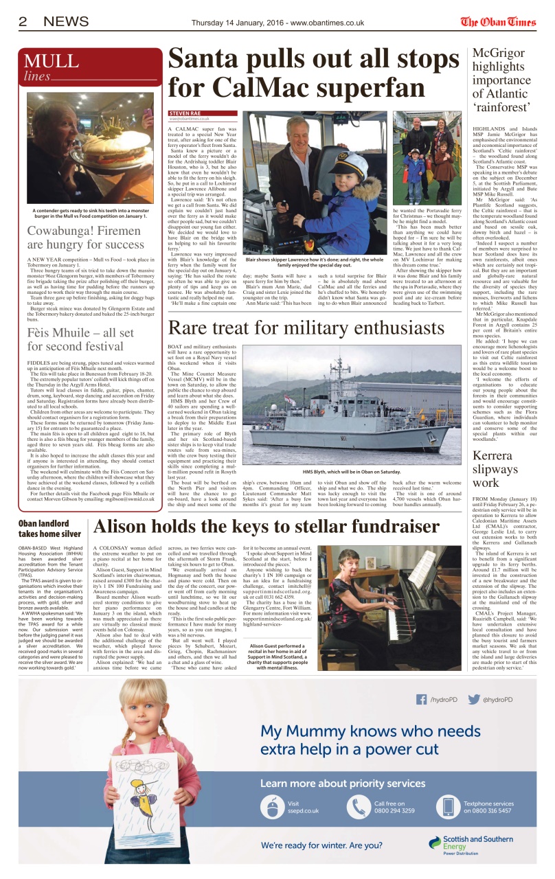 The Oban Times & Lochaber Times Preview Pages