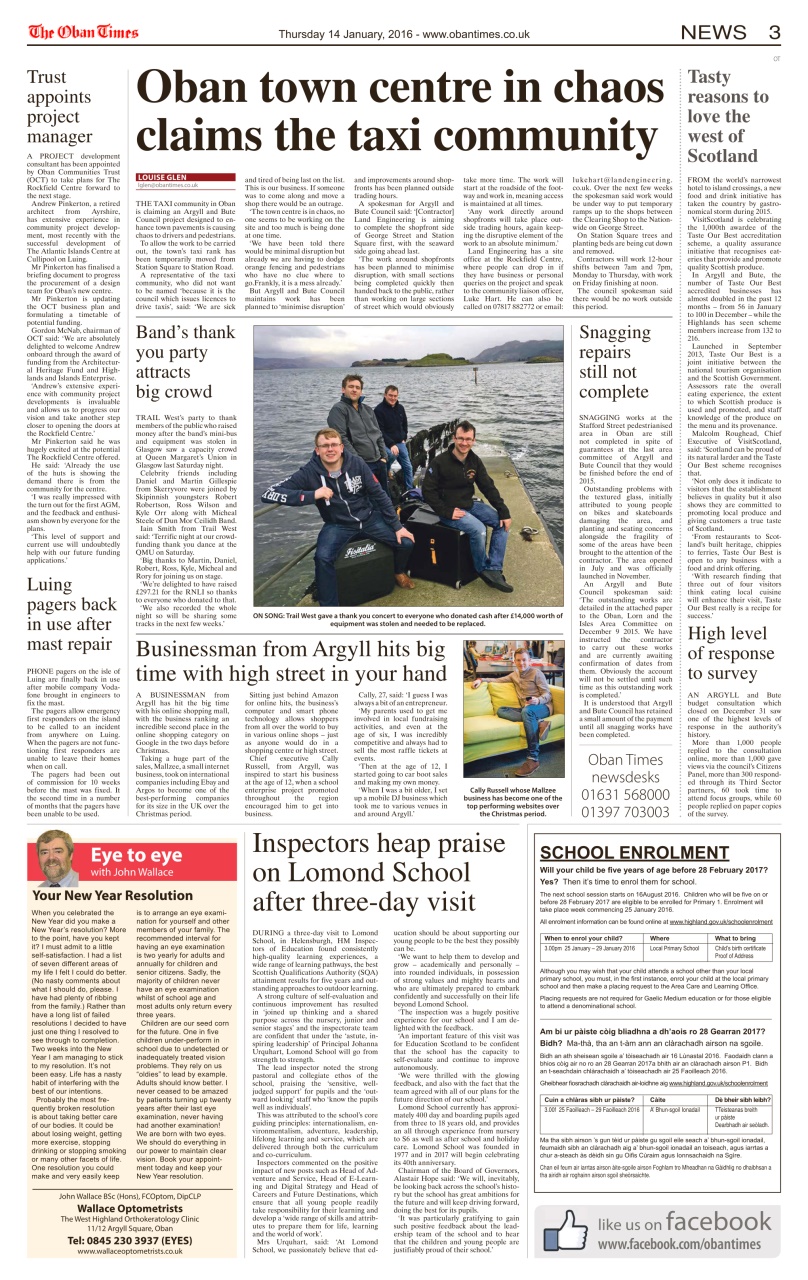 The Oban Times & Lochaber Times Preview Pages