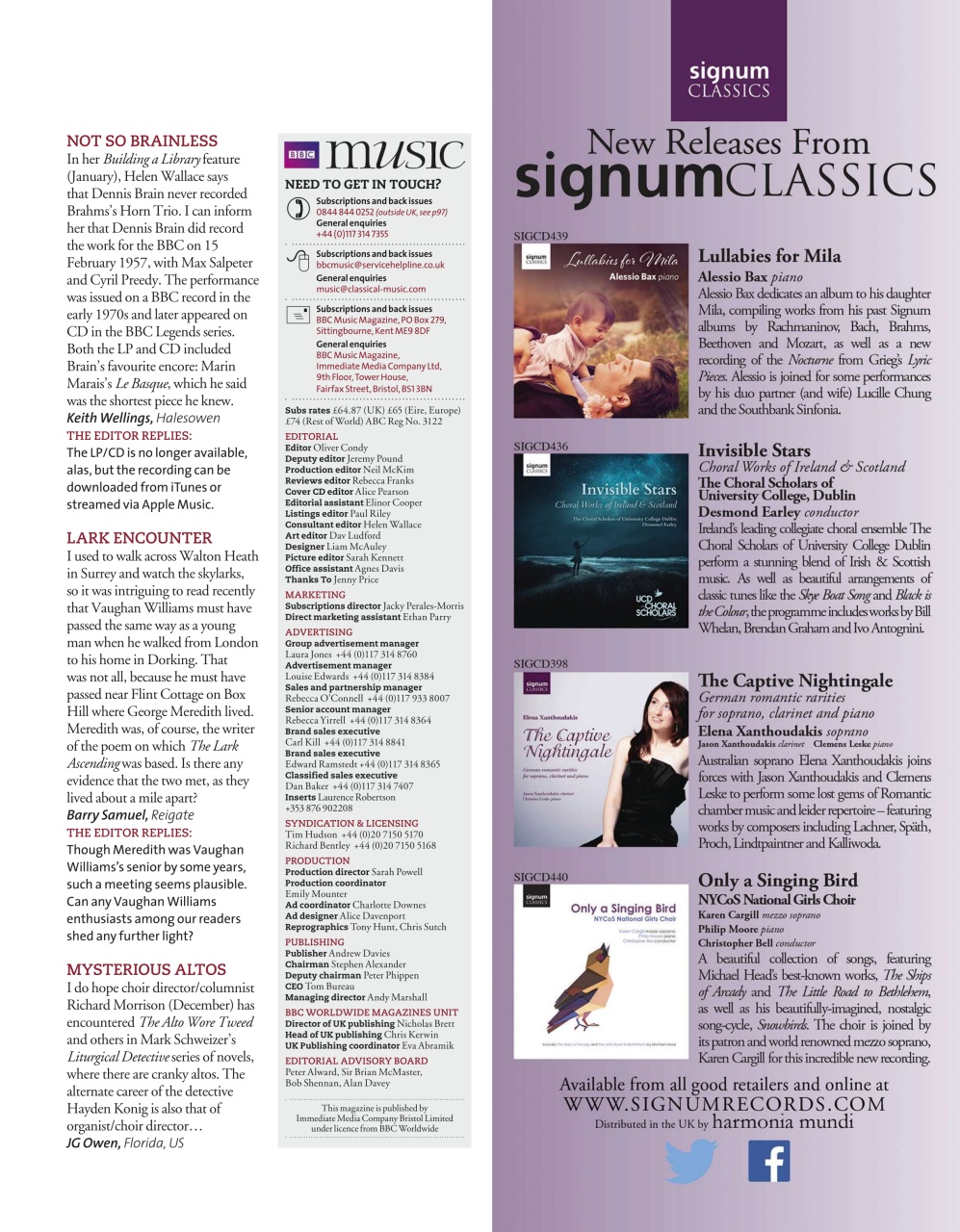 BBC Music Magazine Preview Pages