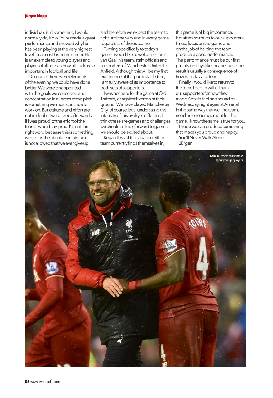 Liverpool FC Programmes Preview Pages