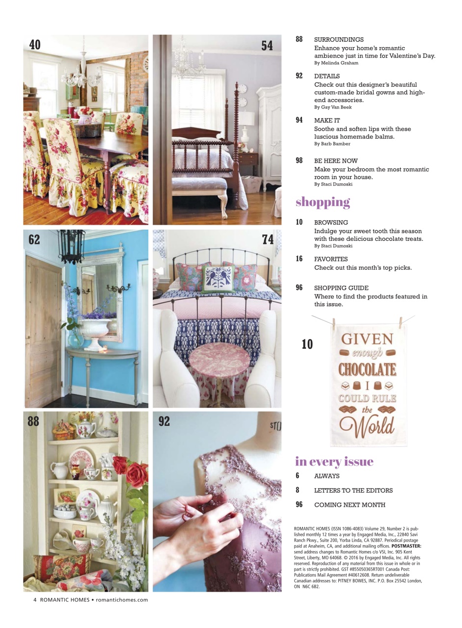 Romantic Homes Preview Pages