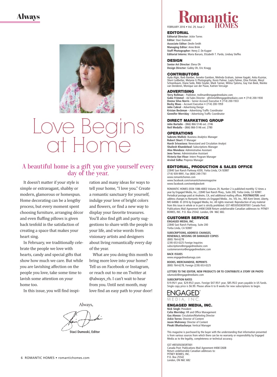 Romantic Homes Preview Pages