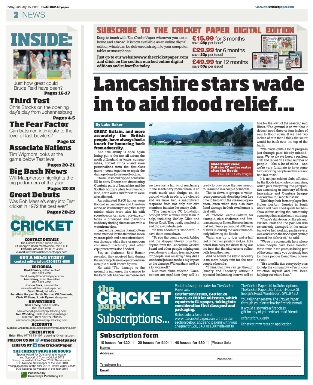 The Cricket Paper Preview Pages