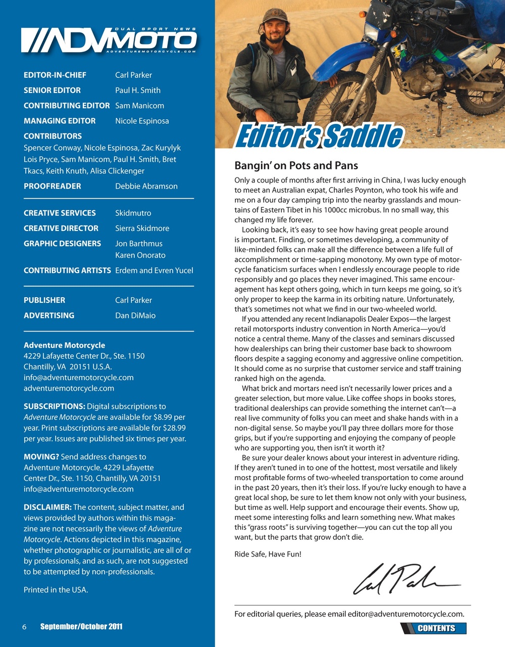 Adventure Motorcycle Preview Pages