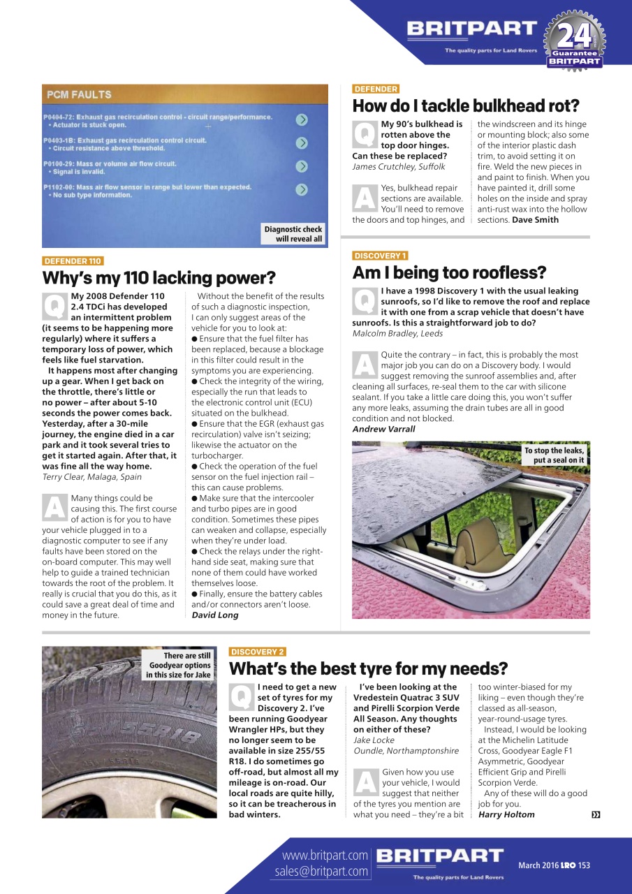 Land Rover Owner Preview Pages