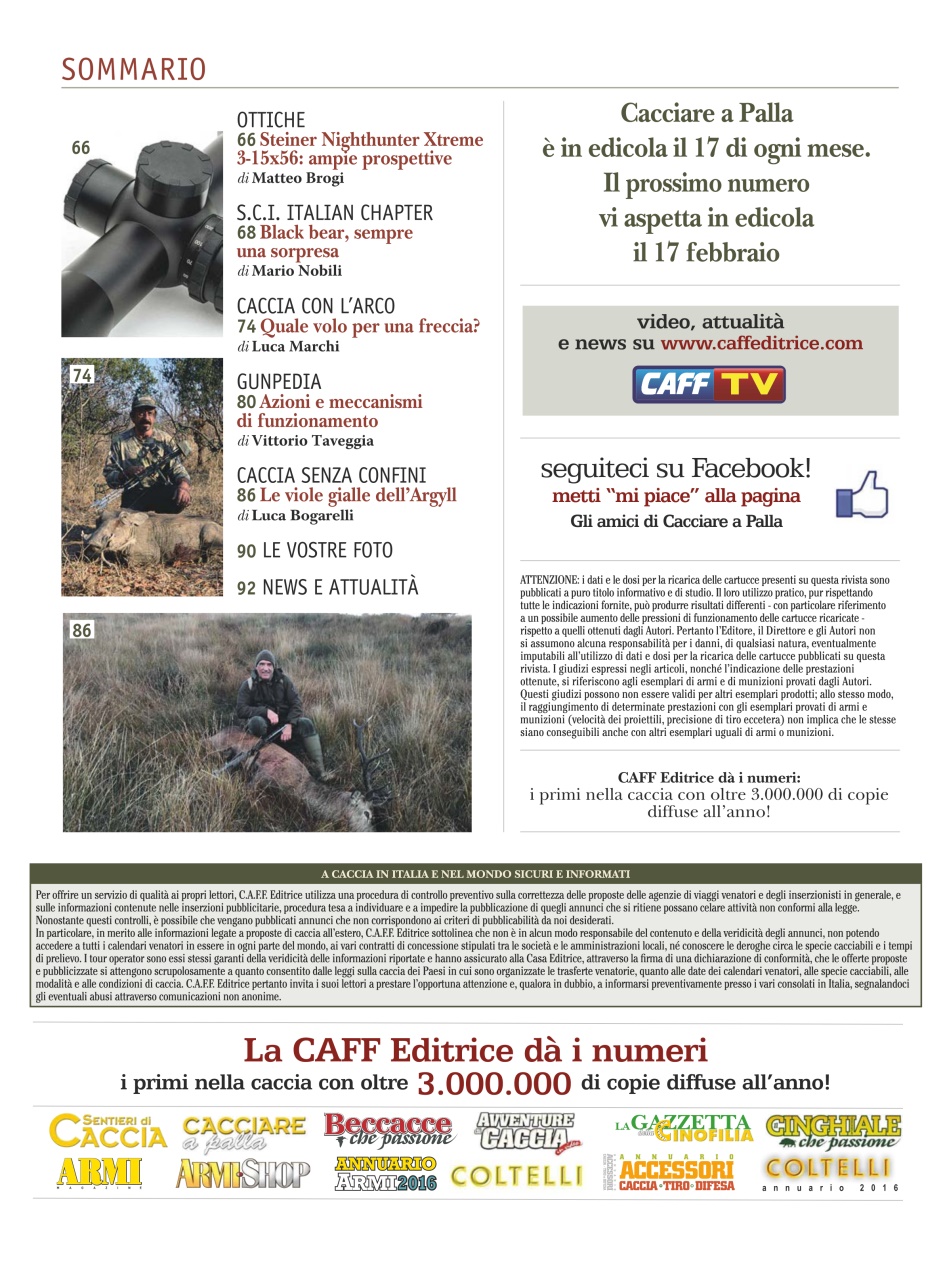 Caccia Magazine Preview Pages