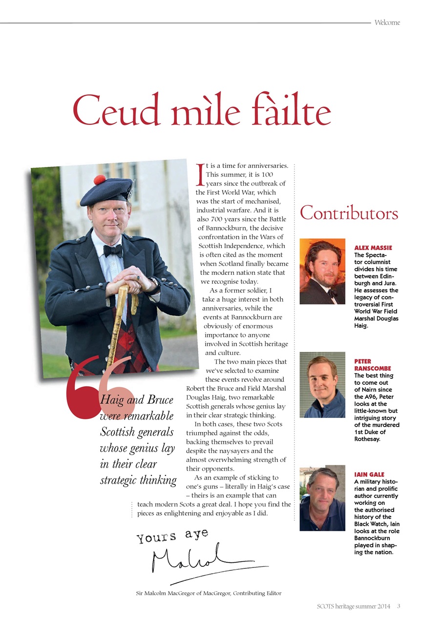 Scots Heritage Magazine Preview Pages
