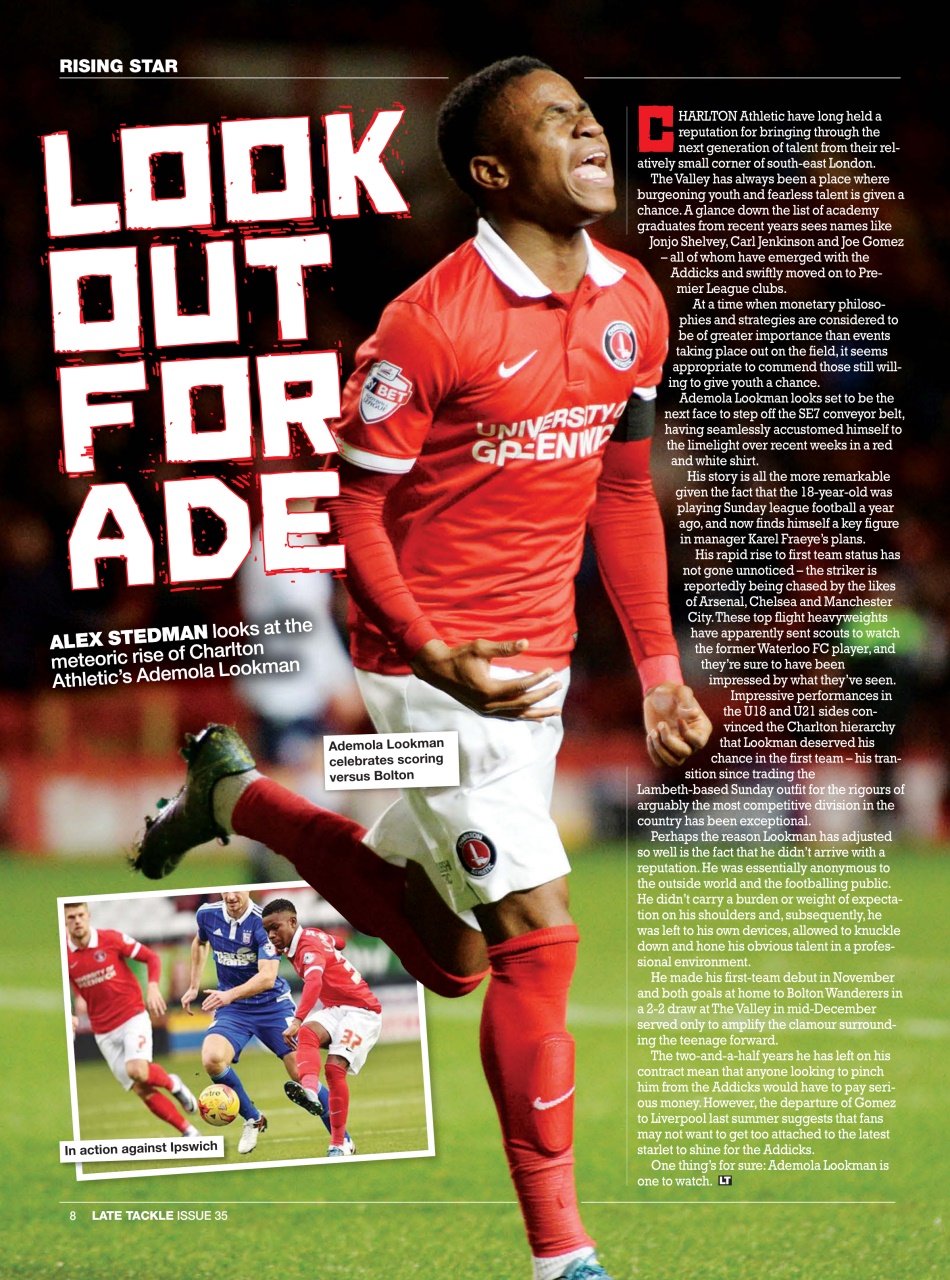 Late Tackle Football Magazine Preview Pages