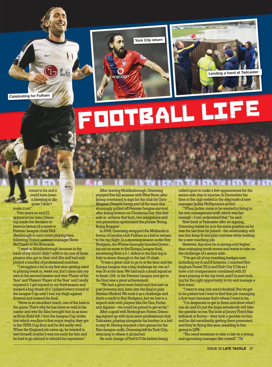 Late Tackle Football Magazine Preview Pages