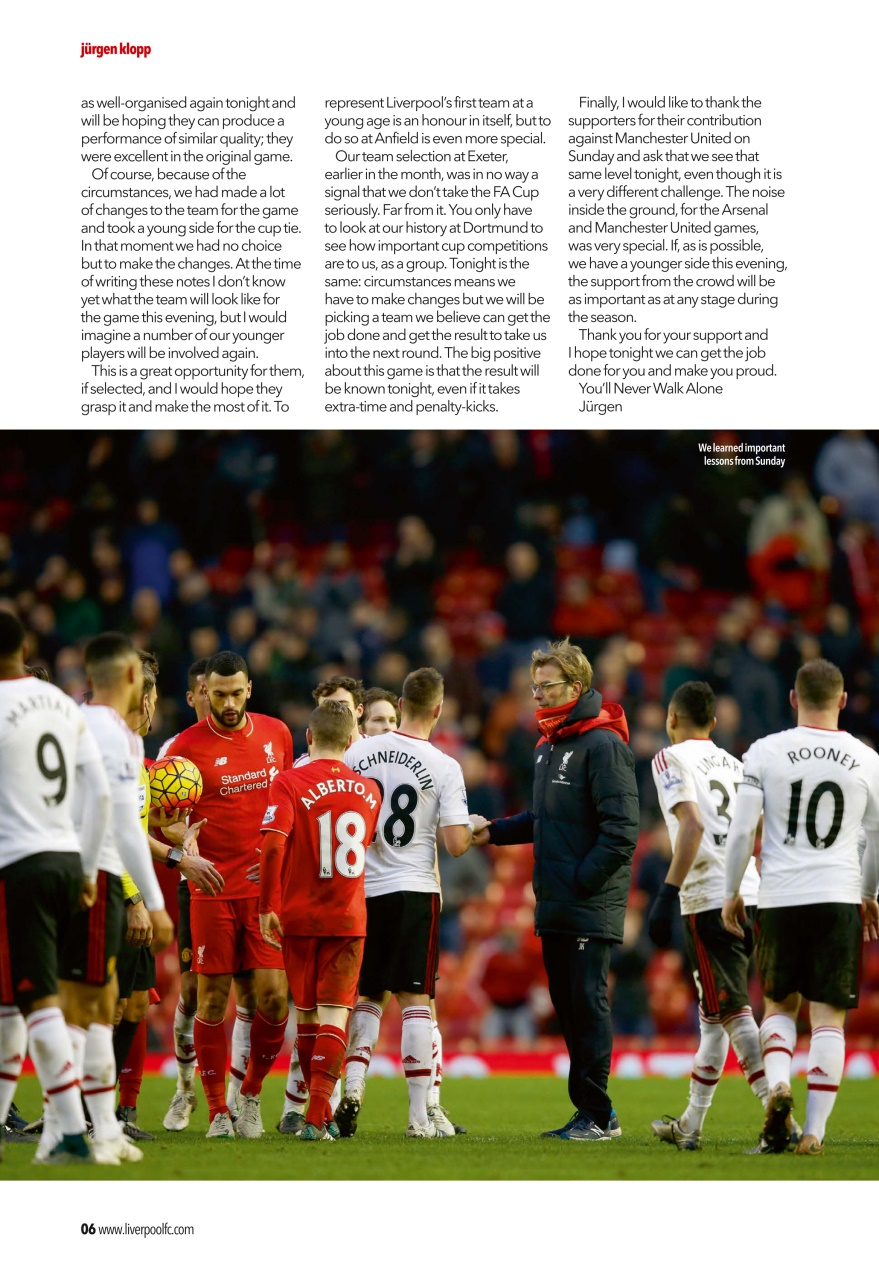Liverpool FC Programmes Preview Pages