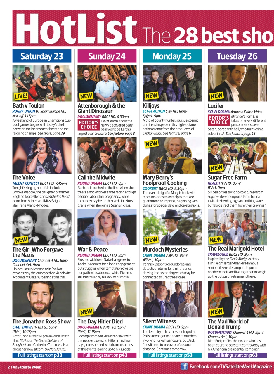 TV & Satellite Week Preview Pages